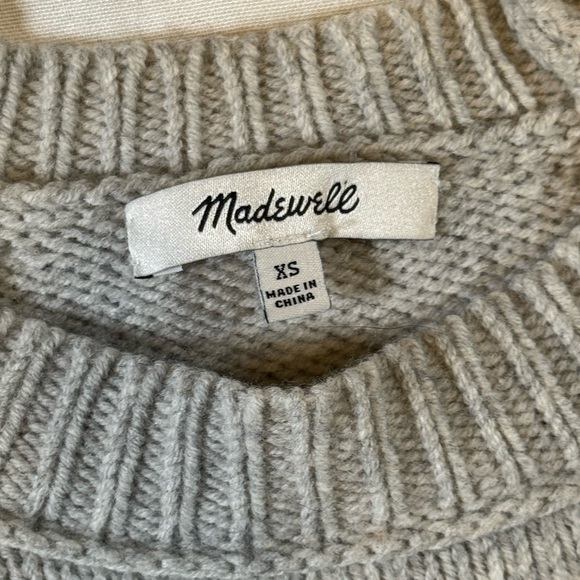Madewell El Rancho Gray Western Knit Sweater - Made with Supersoft Wool Blend - Picture 3 of 8
